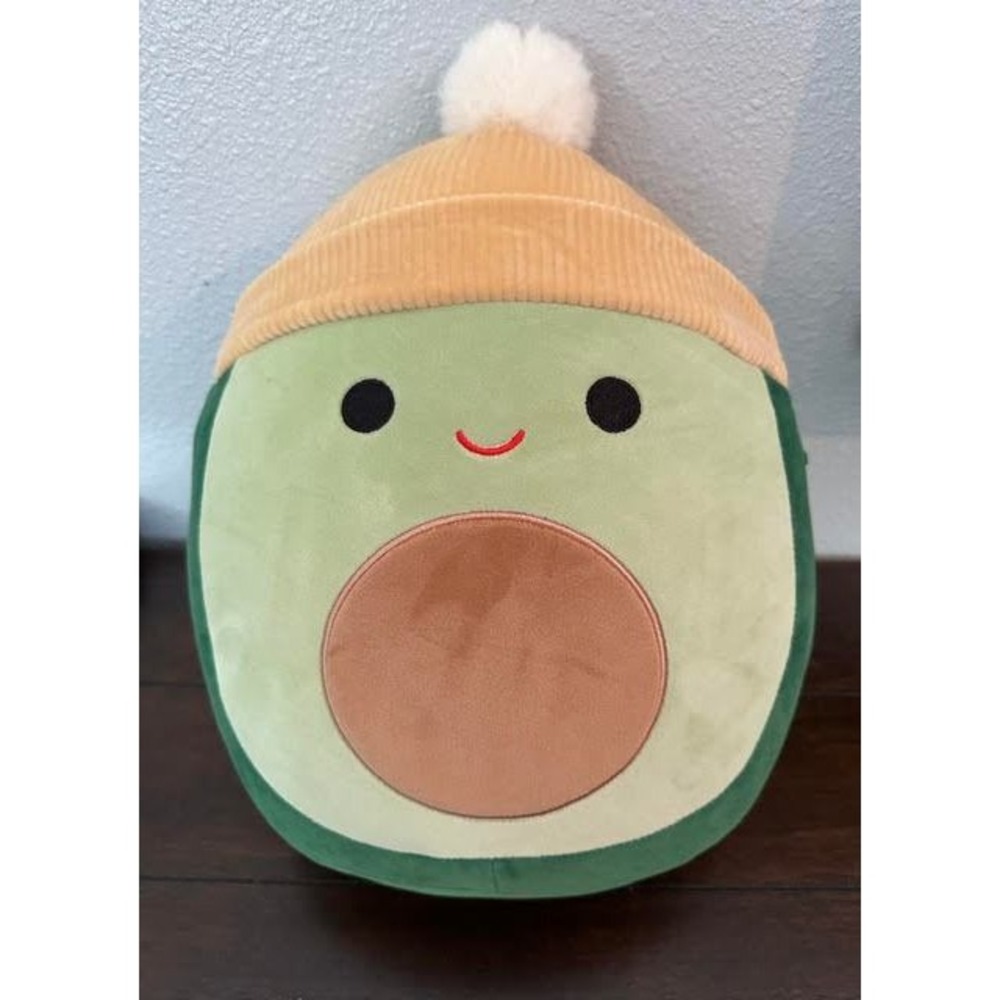 Squishmallows Austin the Avocado with Orange Beanie Hat 8 Inch Plush Toy